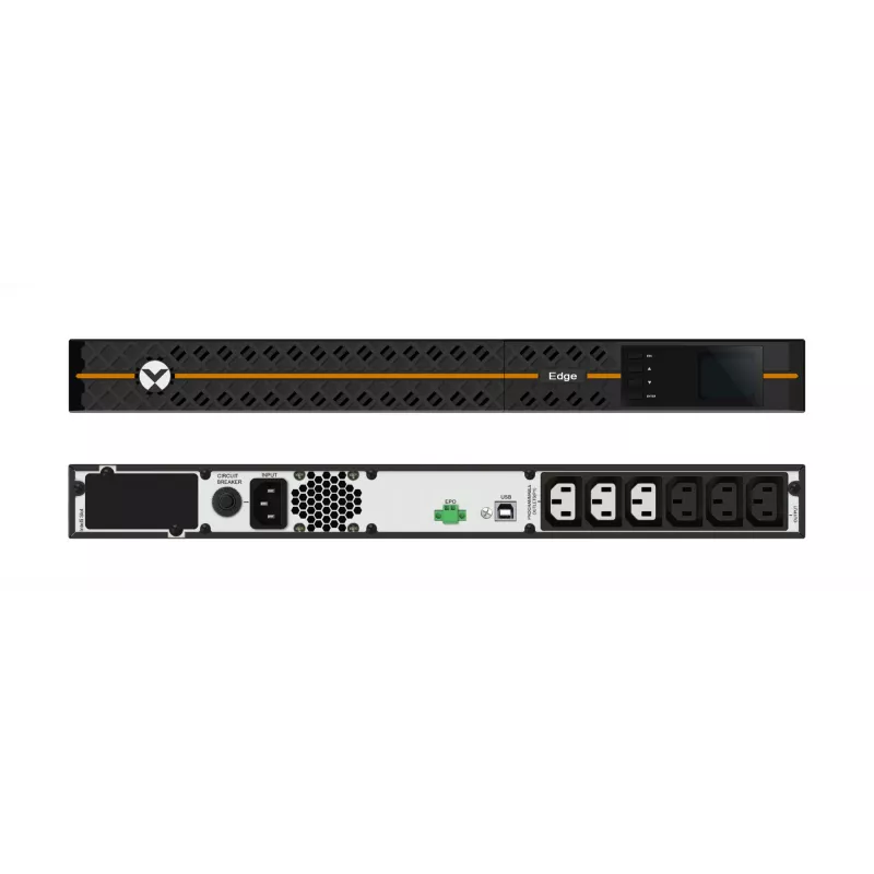 Vertiv Liebert Edge nepertraukiamo maitinimo šaltinis (UPS) - 1000VA 900W 230V 1U linijinis interaktyvus AVR stovo montavimui | 0,9 PF