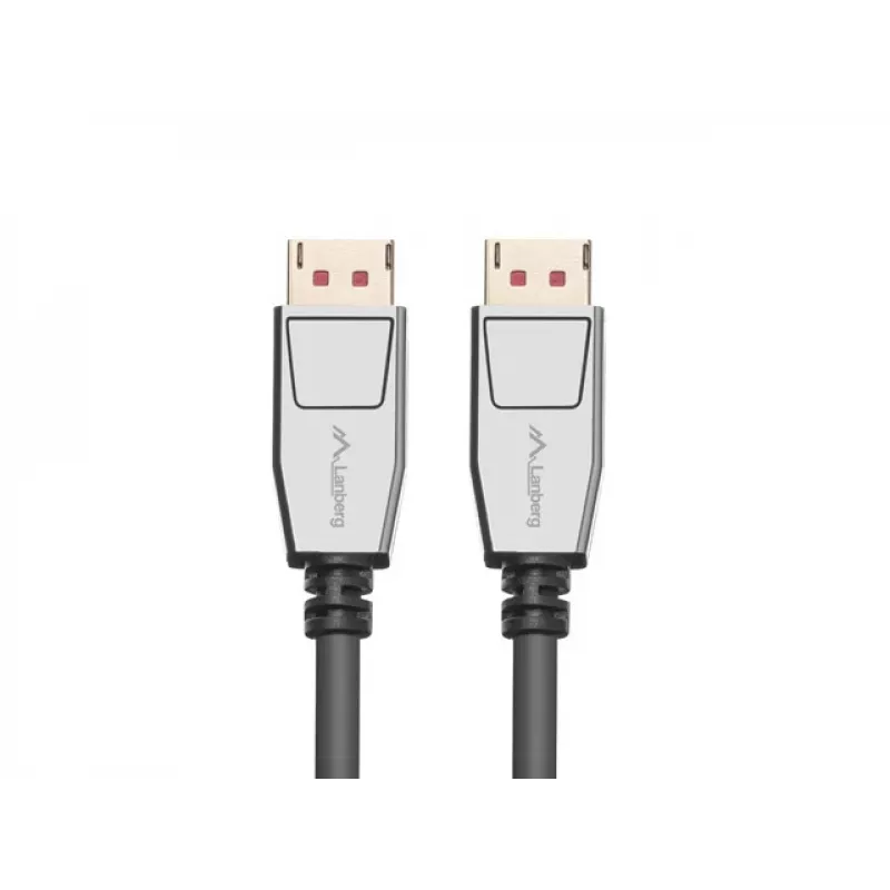 DisplayPort laidas LANBERG CA-DPDP-20CU-0018-BK 1,8 m DisplayPort 1.4 32,4 Gbit/s HDR auksuotas