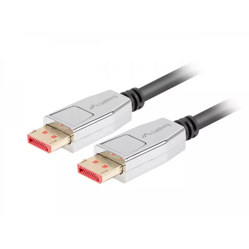 DisplayPort laidas LANBERG CA-DPDP-20CU-0018-BK 1,8 m DisplayPort 1.4 32,4 Gbit/s HDR auksuotas
