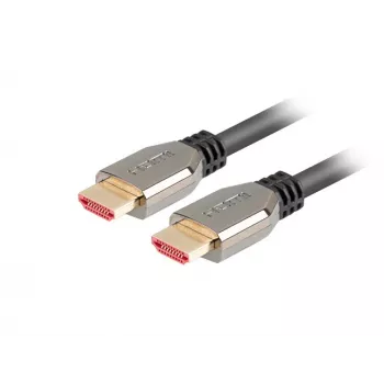 HDMI kabelis LANBERG CA-HDMI-30CU-0018-BK — HDMI 2.1, 1,8 m, 48 Gbit/s, 7680×4320, 240 Hz, ARC, eARC / Ethernet palaikymas