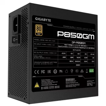 GIGABYTE P850GM maitinimo blokas 850 W 20+4 pin ATX ATX juodas