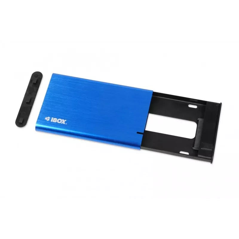 HDD/SSD korpusas IBOX HD-05 — 2,5 colio SATA III, USB 3.2 Gen 1 (Micro-USB B), iki 10 TB, mėlynas