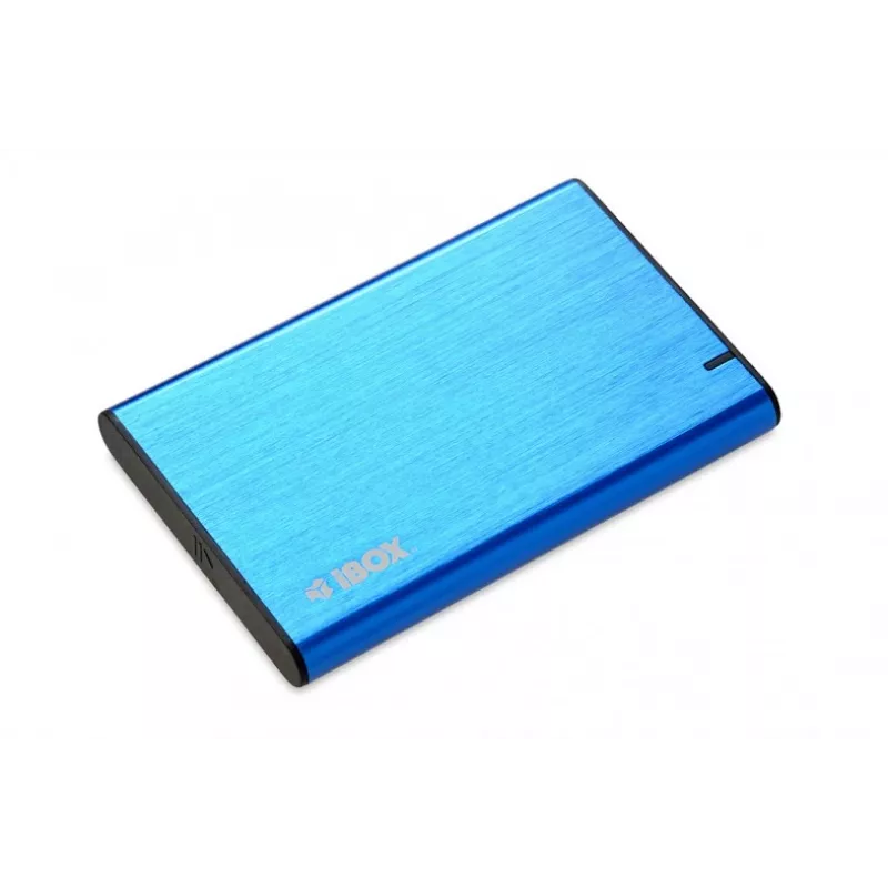 HDD/SSD korpusas IBOX HD-05 — 2,5 colio SATA III, USB 3.2 Gen 1 (Micro-USB B), iki 10 TB, mėlynas