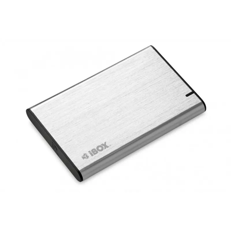 HDD/SSD korpusas IBOX HD-05 — 2,5 colio SATA III, USB 3.2 Gen 1 (5 Gbit/s), Micro-USB B, iki 10 TB, pilkas