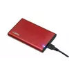 HDD/SSD korpusas IBOX HD-05 raudonas 2,5 colio — USB 3.2 Gen 1 (5 Gbit/s), JMicron JMS578, iki 10 TB