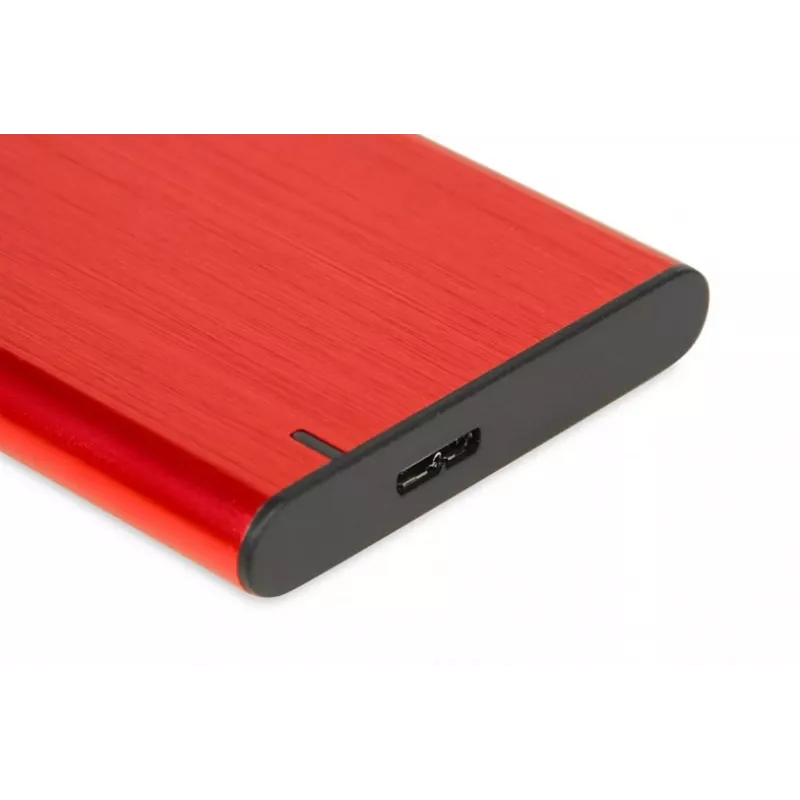 HDD/SSD korpusas IBOX HD-05 raudonas 2,5 colio — USB 3.2 Gen 1 (5 Gbit/s), JMicron JMS578, iki 10 TB