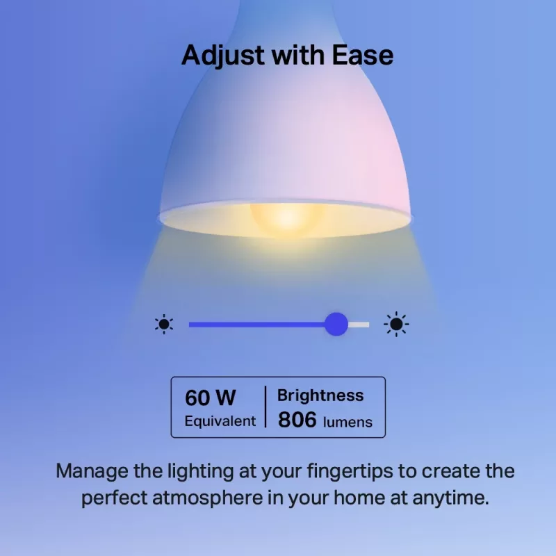 TP-Link Tapo išmanioji Wi-Fi lemputė, daugiaspalvė, išmanioji lemputė, Wi-Fi, metalinė, balta, 802.11b, 802.11g, Wi-Fi 4 (802.11n), LED, E27
