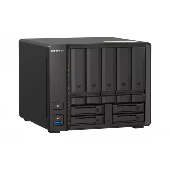 QNAP TS-H973AX NAS bokštinis Ryzen Embedded V1500B 32 GB DDR4 0 TB QuTS hero Juoda