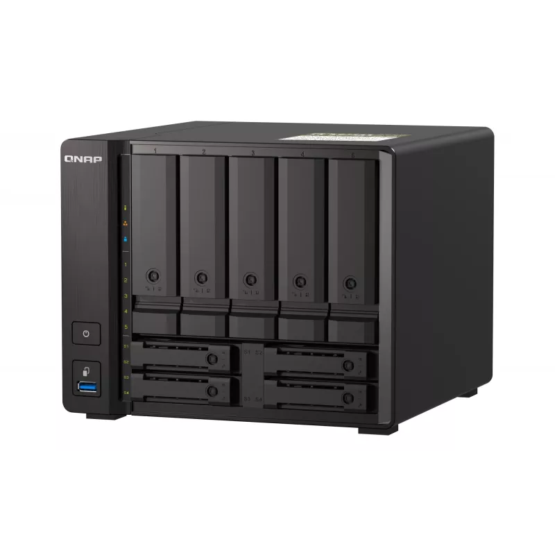 QNAP TS-H973AX NAS bokštinis Ryzen Embedded V1500B 32 GB DDR4 0 TB QuTS hero Juoda