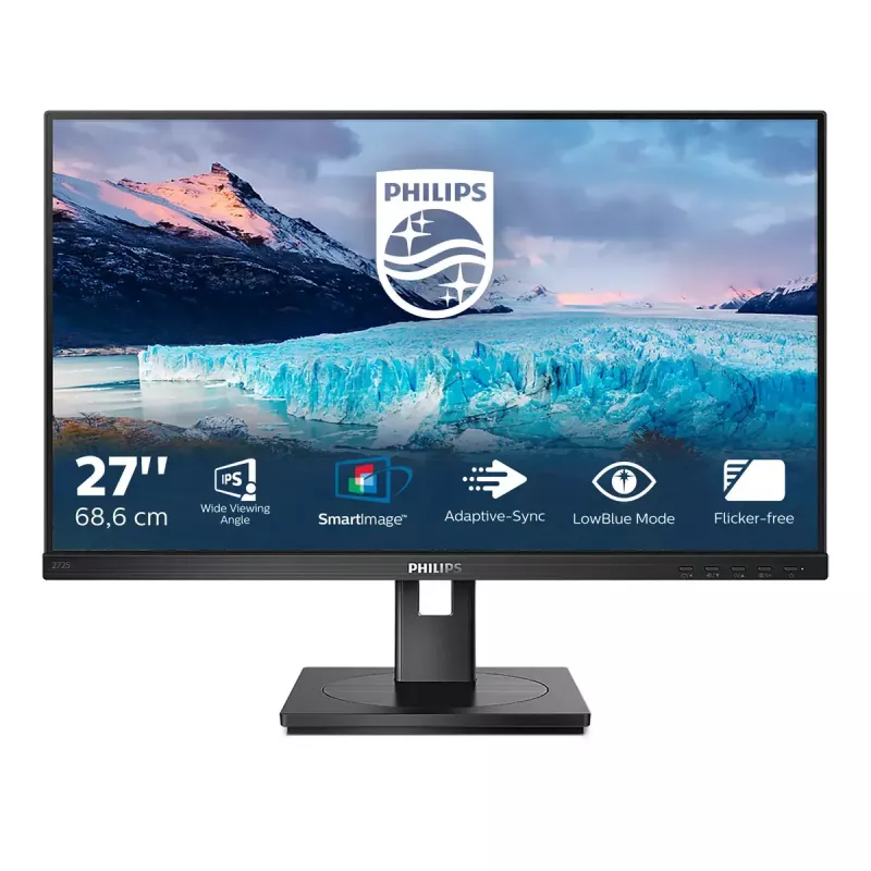 Philips S Line 272S1AE/00 kompiuterio monitorius 68,6 cm (27 colių) 1920 x 1080 pikselių Full HD LCD juodas
