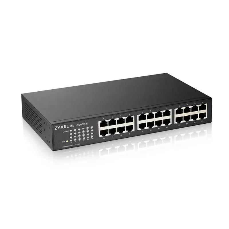 Zyxel GS1100-24E Nereglamentuojamas Gigabit Ethernet (10/100/1000) Juodas