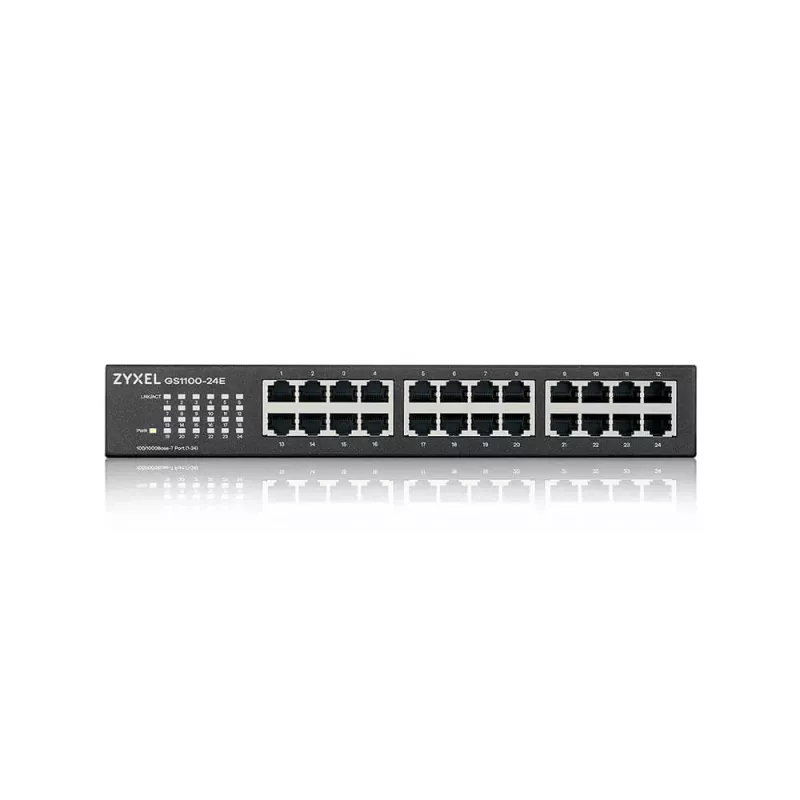 Zyxel GS1100-24E Nereglamentuojamas Gigabit Ethernet (10/100/1000) Juodas