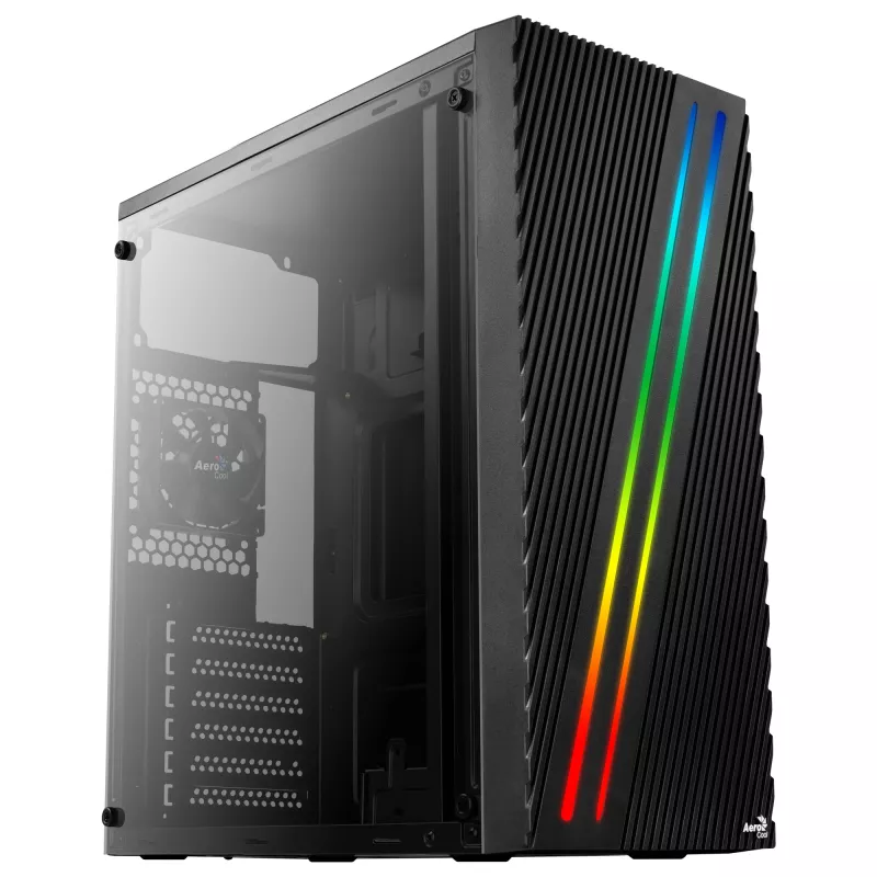 Aerocool Streak Midi Tower Juoda
