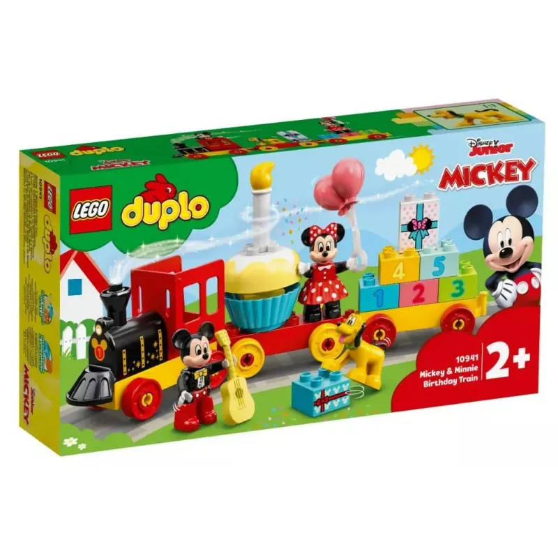 LEGO DUPLO rinkinys 10941 Mickey ir Minnie gimtadienis — DUPLO figūrėlės, 22 dalys, amžius 2+