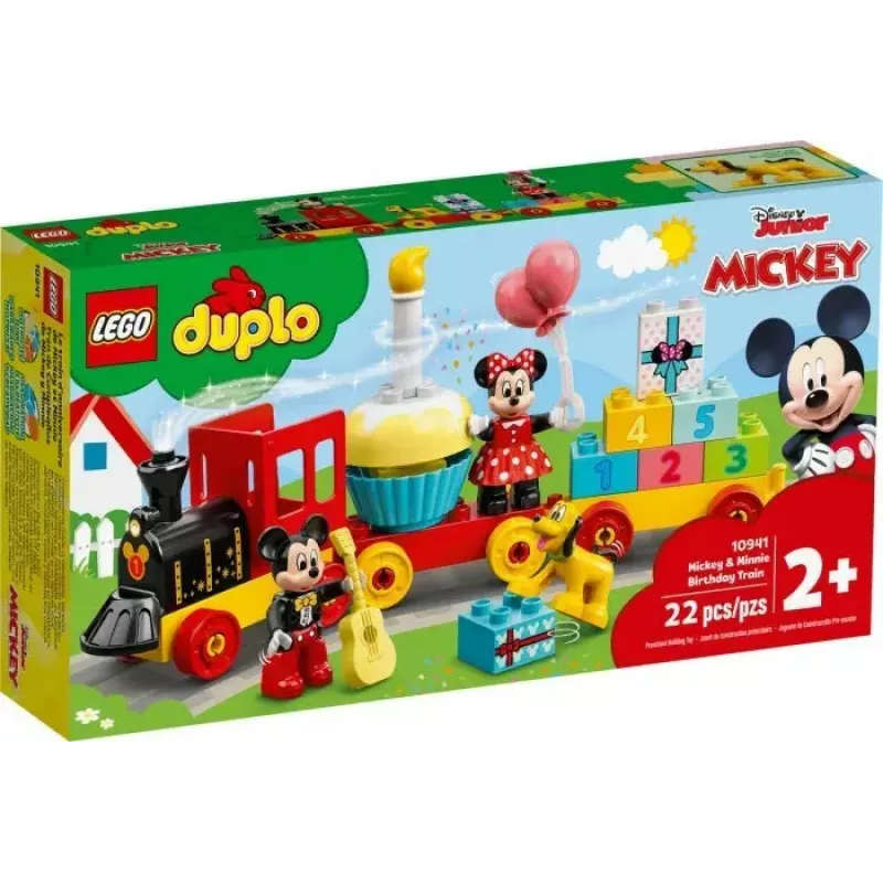 LEGO DUPLO rinkinys 10941 Mickey ir Minnie gimtadienis — DUPLO figūrėlės, 22 dalys, amžius 2+
