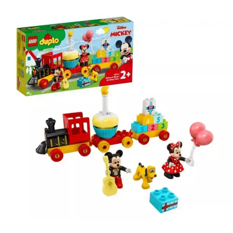 LEGO DUPLO rinkinys 10941 Mickey ir Minnie gimtadienis — DUPLO figūrėlės, 22 dalys, amžius 2+