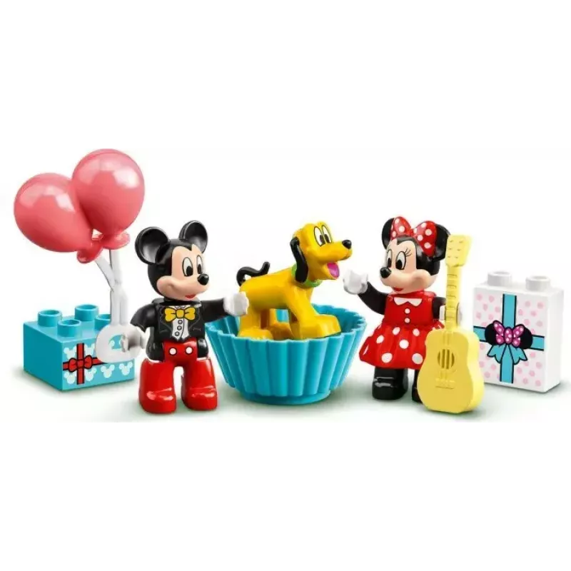 LEGO DUPLO rinkinys 10941 Mickey ir Minnie gimtadienis — DUPLO figūrėlės, 22 dalys, amžius 2+