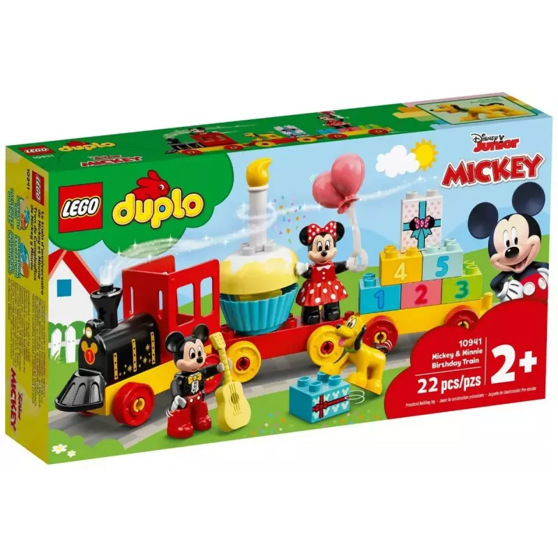 LEGO DUPLO rinkinys 10941 Mickey ir Minnie gimtadienis — DUPLO figūrėlės, 22 dalys, amžius 2+