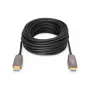 DIGITUS HDMI AOC hibridinis šviesolaidinis jungiamasis kabelis, A tipo kištukas/kištukas, 10 m, UHD 8K@60Hz, CE, juodas
