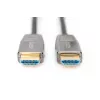 DIGITUS HDMI AOC hibridinis šviesolaidinis jungiamasis kabelis, A tipo kištukas/kištukas, 10 m, UHD 8K@60Hz, CE, juodas
