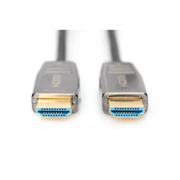 DIGITUS HDMI AOC hibridinis šviesolaidinis jungiamasis kabelis, A tipo kištukas/kištukas, 10 m, UHD 8K@60Hz, CE, juodas