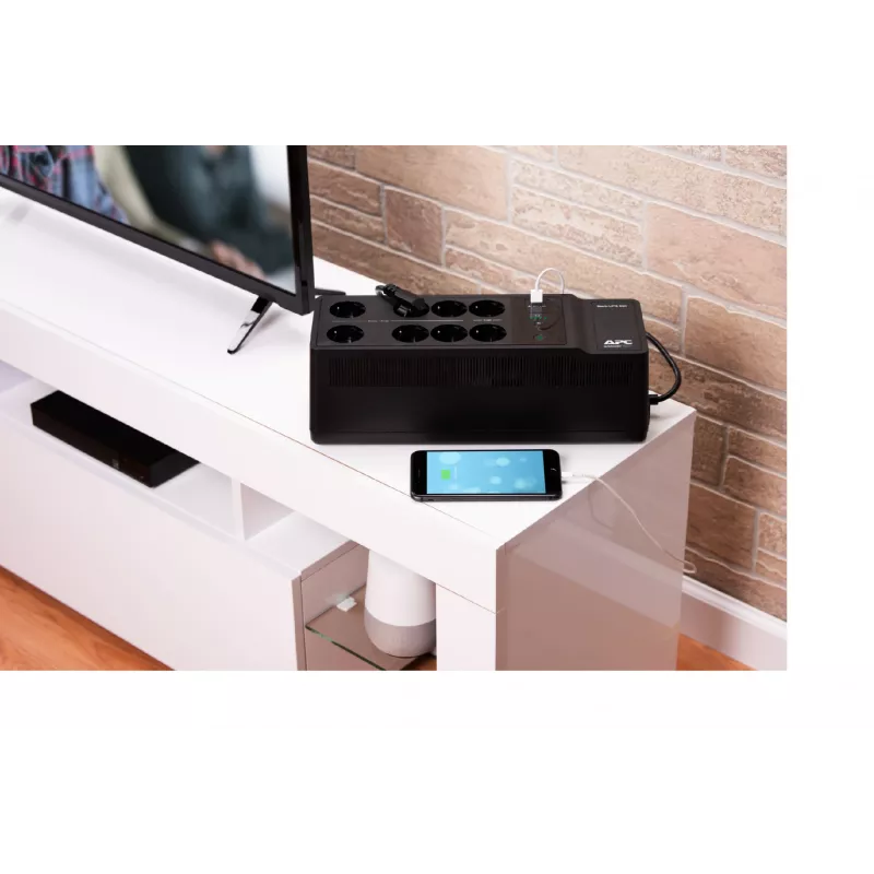 APC Back-UPS 650VA 230V 1 USB charging port - (Offline-) USV nepertraukiamo maitinimo šaltinis (UPS) Standby (Offline) 0.65 kVA 400 W 8 AC lizdai