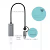 “i-tec Metal USB-C/USB-A 2.5Gbps Ethernet” adapteris, laidinis, USB Type-A/USB Type-C, Ethernet, 2500 Mbit/s, pilkas
