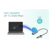“i-tec Metal USB-C/USB-A 2.5Gbps Ethernet” adapteris, laidinis, USB Type-A/USB Type-C, Ethernet, 2500 Mbit/s, pilkas