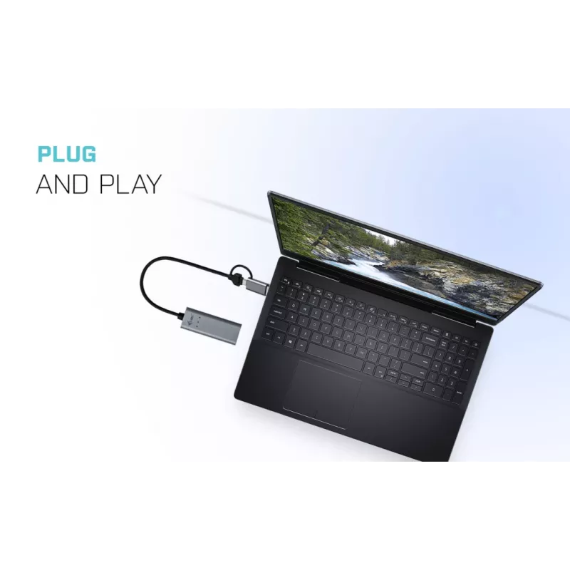 “i-tec Metal USB-C/USB-A 2.5Gbps Ethernet” adapteris, laidinis, USB Type-A/USB Type-C, Ethernet, 2500 Mbit/s, pilkas