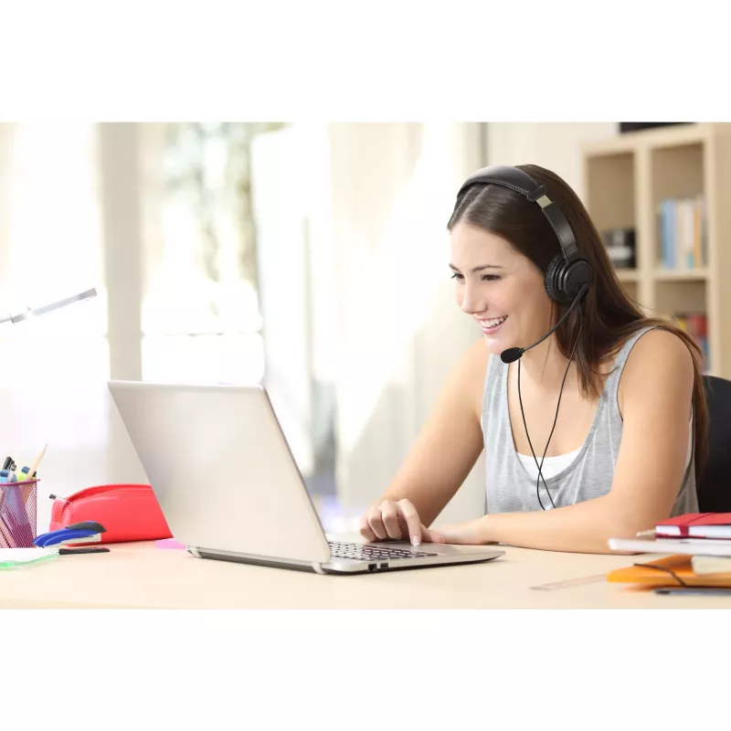Kensington Classic USB-C ausinės su mikrofonu, laidinės, pokalbiams/muzikai, ausinės, juodos