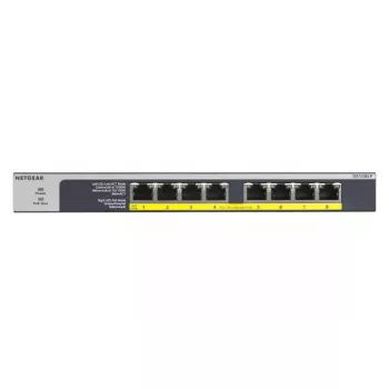 NETGEAR GS108LP Nevaldomas Gigabit Ethernet (10/100/1000) maitinimas per Ethernet (PoE) 1U juoda, pilka