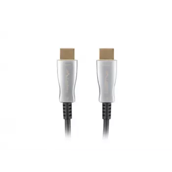 HDMI kabelis LANBERG CA-HDMI-20FB-0300-BK — 30 m, HDMI A tipo kištukas į HDMI A tipo kištuką, HDMI 2.0, 18 Gbit/s, 4K@144Hz, HDR, ARC, Ethernet, juodas