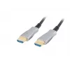HDMI kabelis LANBERG CA-HDMI-20FB-0300-BK — 30 m, HDMI A tipo kištukas į HDMI A tipo kištuką, HDMI 2.0, 18 Gbit/s, 4K@144Hz, HDR, ARC, Ethernet, juodas