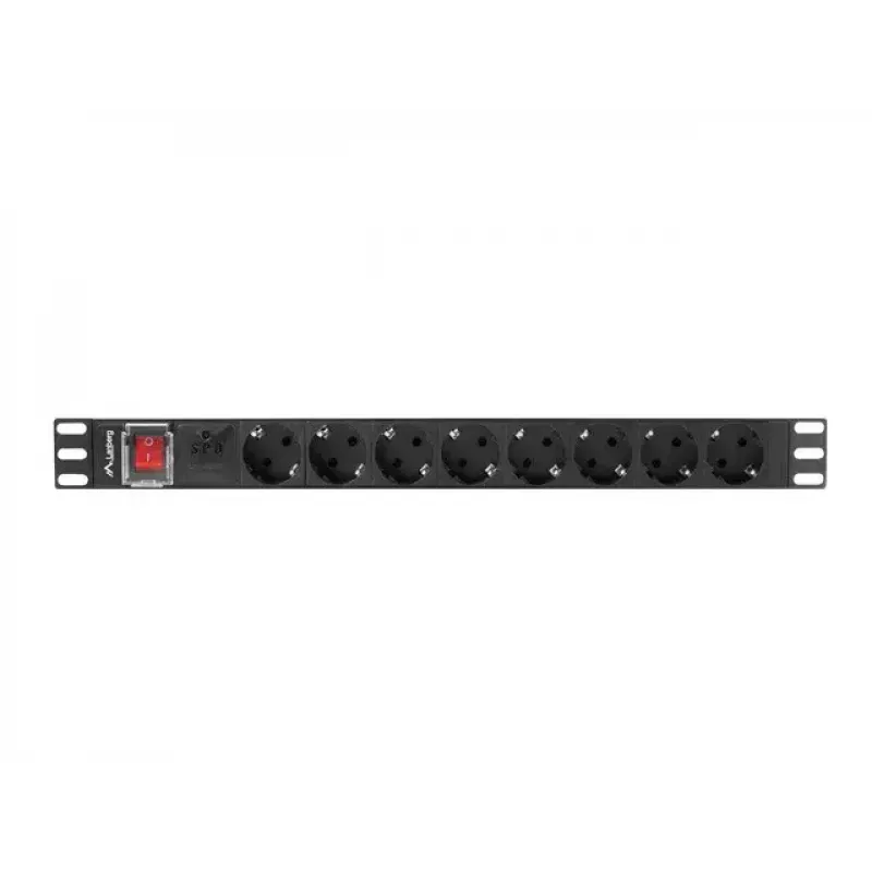 Maitinimo paskirstymo įrenginys PDU Lanberg PDU-08F-0200-BK