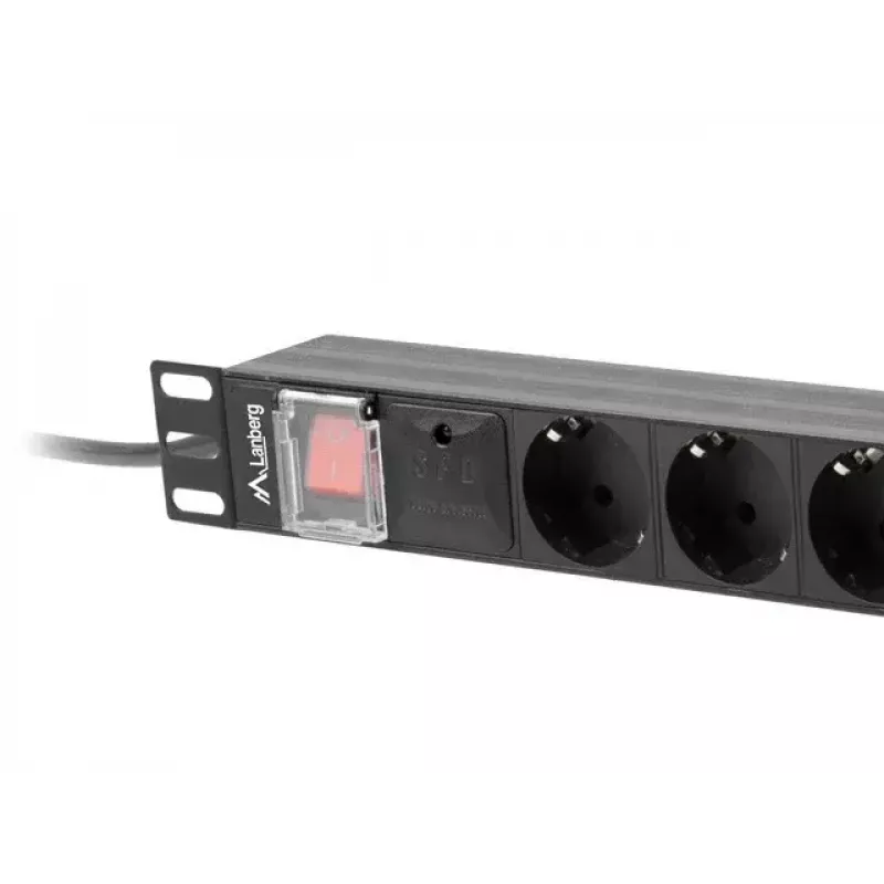 Maitinimo paskirstymo įrenginys PDU Lanberg PDU-08F-0200-BK
