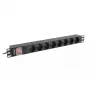 Maitinimo paskirstymo įrenginys PDU Lanberg PDU-08F-0200-BK