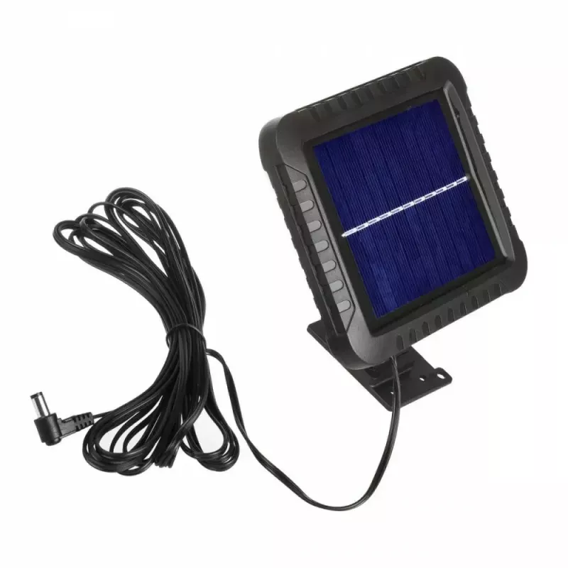 Lauko saulės LED prožektorius MACLEAN MCE438, 5 W, 400 lm, IP44, ličio jonų 5,2 V, montuojamas ant sienos, balta šviesa, juodas