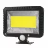Lauko saulės LED prožektorius MACLEAN MCE438, 5 W, 400 lm, IP44, ličio jonų 5,2 V, montuojamas ant sienos, balta šviesa, juodas