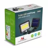 Lauko saulės LED prožektorius MACLEAN MCE438, 5 W, 400 lm, IP44, ličio jonų 5,2 V, montuojamas ant sienos, balta šviesa, juodas