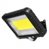 Lauko saulės LED prožektorius MACLEAN MCE438, 5 W, 400 lm, IP44, ličio jonų 5,2 V, montuojamas ant sienos, balta šviesa, juodas
