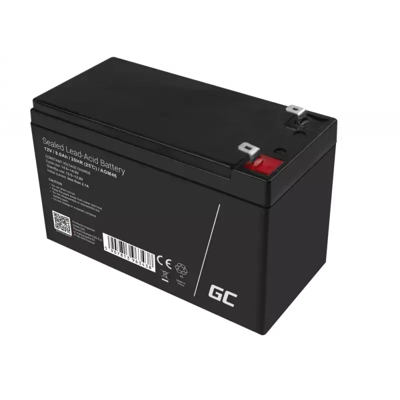 Įkraunama 12 V sandari švino rūgšties baterija Green Cell AGM46, 8000 mAh, 2,15 kg, VRLA