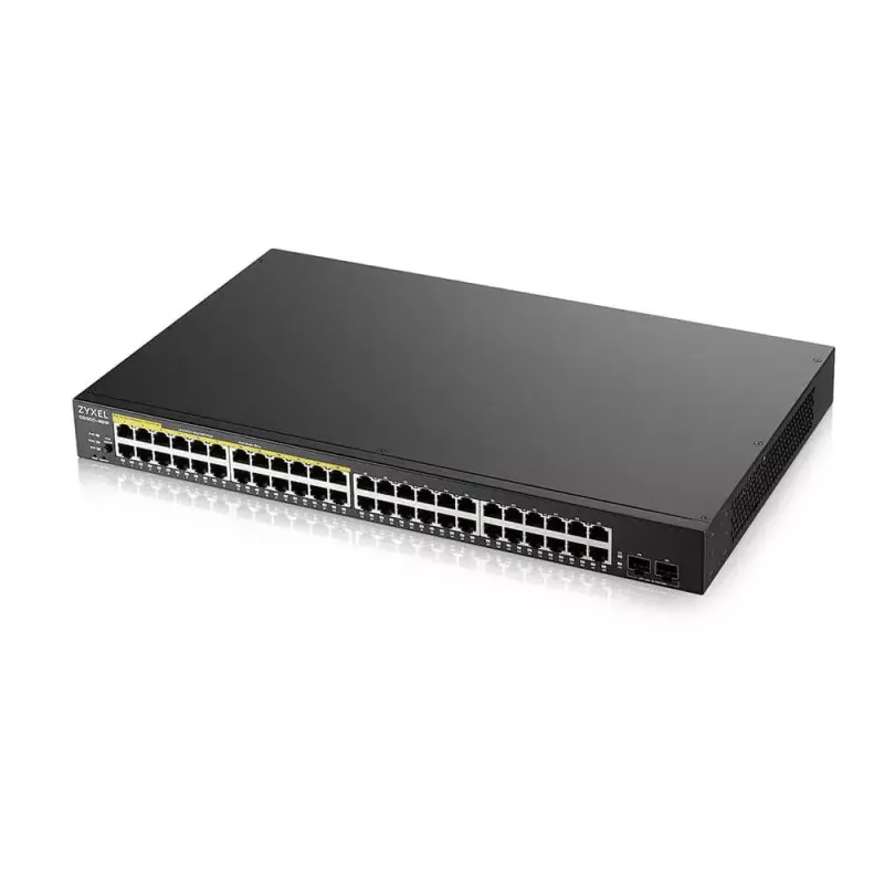 Zyxel GS1900-48HPv2 valdomas L2 Gigabit Ethernet (10/100/1000) maitinimas per Ethernet (PoE) juodas