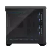 PC korpusas Fractal Design Torrent Tower Black — palaiko ATX/EATX/ITX, 2x180mm priekiniai ventiliatoriai, 2x3,5 colio lizdai, 4x2,5 colio lizdai, grūdintas stiklas