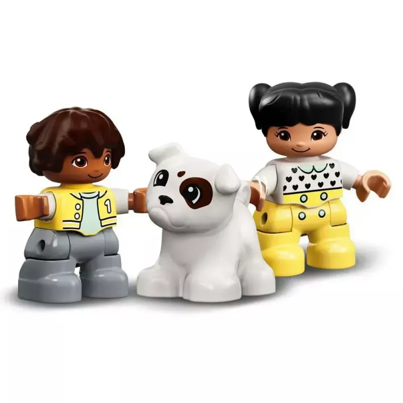 LEGO DUPLO skaičių traukinys 10954 – ankstyvojo mokymosi traukinys su numeruotais vagonais skaičiavimui ir rūšiavimui