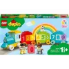 LEGO DUPLO skaičių traukinys 10954 – ankstyvojo mokymosi traukinys su numeruotais vagonais skaičiavimui ir rūšiavimui