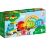 LEGO DUPLO skaičių traukinys 10954 – ankstyvojo mokymosi traukinys su numeruotais vagonais skaičiavimui ir rūšiavimui