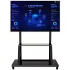 Nešiojamas plokščiaekranis ant grindų stovas TECHLY Signage Display Mount ICA-TR30 — 55–100 colių ekranams, VESA 1200x600, maks. apkrova 150 kg, ratukai, juodas
