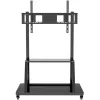 Nešiojamas plokščiaekranis ant grindų stovas TECHLY Signage Display Mount ICA-TR30 — 55–100 colių ekranams, VESA 1200x600, maks. apkrova 150 kg, ratukai, juodas