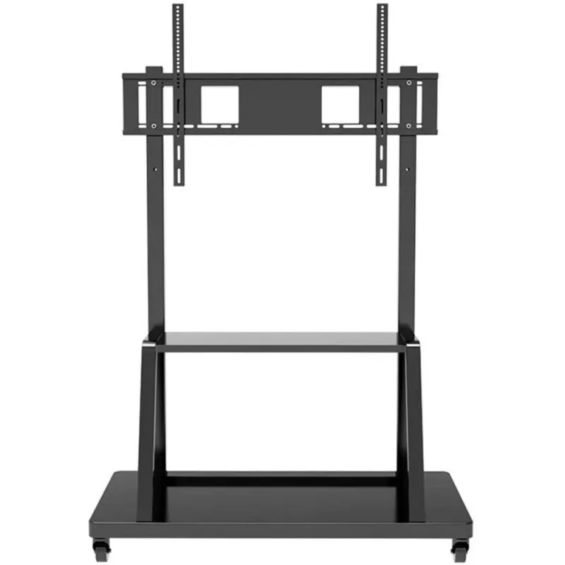 Nešiojamas plokščiaekranis ant grindų stovas TECHLY Signage Display Mount ICA-TR30 — 55–100 colių ekranams, VESA 1200x600, maks. apkrova 150 kg, ratukai, juodas