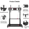 Nešiojamas plokščiaekranis ant grindų stovas TECHLY Signage Display Mount ICA-TR30 — 55–100 colių ekranams, VESA 1200x600, maks. apkrova 150 kg, ratukai, juodas